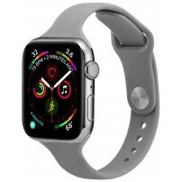 Тънка силиконова каишка за Apple Watch 42mm / 41mm / 40mm / 38mm - сив