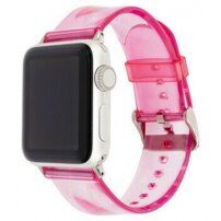 Прозрачна силиконова каишка за Apple Watch 42mm / 41mm / 40mm / 38mm - розов