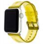 Прозрачна силиконова каишка за Apple Watch 42mm / 41mm / 40mm / 38mm - жълт