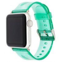 Прозрачна силиконова каишка за Apple Watch 42mm / 41mm / 40mm / 38mm - тюркоазен