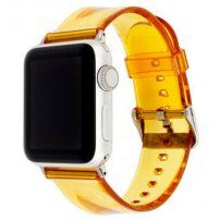Прозрачна силиконова каишка за Apple Watch 42mm / 41mm / 40mm / 38mm - оранжев