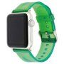 Прозрачна силиконова каишка за Apple Watch 42mm / 41mm / 40mm / 38mm - зелен