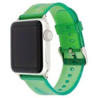 Прозрачна силиконова каишка за Apple Watch 42mm / 41mm / 40mm / 38mm - зелен