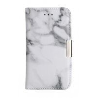 Флип калъф за iPhone 5 / 5S / SE (2016) - бял мрамор