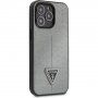 Guess Saffiano Triangle кейс за iPhone 13 Pro - сребърен