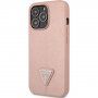 Guess Saffiano Triangle кейс за iPhone 13 Pro Max - розов