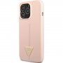 Guess Line Triangle силиконов кейс за iPhone 13 Pro Max - розов