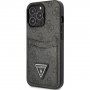 Guess 4G Saffiano Double Card кейс с джоб за карти за iPhone 13 Pro Max - сив
