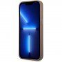 Guess 4G Saffiano Double Card кейс с джоб за карти за iPhone 13 Pro Max - кафяв
