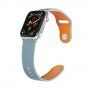 Кожена каишка със закопчаване с щифтове за Apple Watch 42mm / 41mm / 40mm / 38mm - син