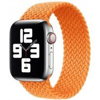Сплетена найлонова каишка за Apple Watch 42mm / 41mm / 40mm / 38mm - XS - оранжев