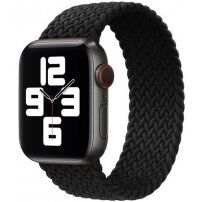 Сплетена найлонова каишка за Apple Watch 42mm / 41mm / 40mm / 38mm - XS - черен
