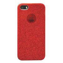 Блестящ кейс за iPhone 5 / 5S / SE (2016) - червен