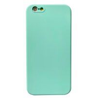 Силиконов защитен кейс с прави ъгли за iPhone 6 / 6S - светлосин