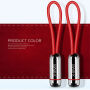 X-LEVEL елегантен USB / lightning кабел за Apple iPhone / iPad / iPod - 8cm - червен