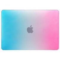 Матов прозрачен кейс за MacBook Pro 15" (A1398) - синьо-розов