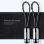 X-LEVEL елегантен USB / lightning кабел за Apple iPhone / iPad / iPod - 8cm - черен