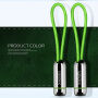 X-LEVEL елегантен USB / lightning кабел за Apple iPhone / iPad / iPod - 8cm - зелен