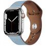 Кожена каишка със закопчаване с щифтове за Apple Watch 42mm / 41mm / 40mm / 38mm - син