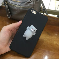 Защитен кейс с 3D котка за Apple iPhone 6 / 6S - черен
