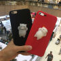 Защитен кейс с 3D котка за Apple iPhone 6 / 6S - черен