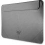 Guess Saffiano Triangle Metal Logo калъф за iPad Pro 12,9" / MacBook до 14" - сребърна