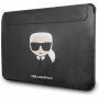 Karl Lagerfeld Head Embossed калъф за MacBook до 16" - черна