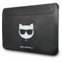 Karl Lagerfeld Choupette Head Embossed калъф за MacBook до 16" - черна