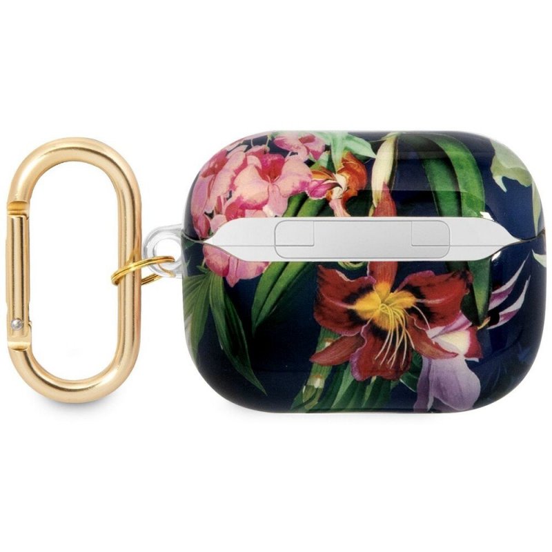 Guess GUA3HHHFLN - Custodia per AirPods 3, collezione Green Flower Strap