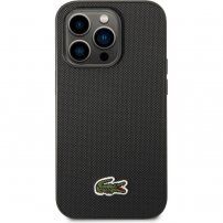 Lacoste Iconic Petit Pique Logo кейс за iPhone 14 Pro Max - черен