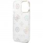 Guess Peony Glitter кейс за iPhone 14 Pro Max - бял