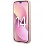 Guess Glitter Flakes Metal Logo блестящ кейс за iPhone 14 Pro Max - розов