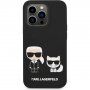 Karl Lagerfeld Karl and Choupette силиконов кейс с MagSafe за iPhone 14 Pro Max - черен