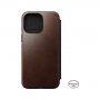 Nomad Leather Folio флип калъф с MagSafe за iPhone 14 Pro Max - кафяв