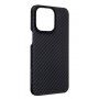 Tactical Aramid кейс с мотив на въглеродни влакна и MagSafe за iPhone 14 Pro - черен