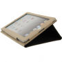 Луксозен калъф от PU кожа с каишка за Apple iPad 4 / 3 / 2 - черно