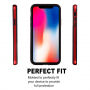 GOOSPERY прозрачен кейс с пъстра рамка за Apple iPhone XS / iPhone X - черно / червен