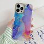 Защитен мраморен кейс за iPhone 12 Pro Max - синьо-лилава