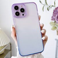 Прозрачен кейс с двуцветна рамка за iPhone 11 Pro Max - синьо-лилава