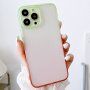 Прозрачен кейс с двуцветна рамка за iPhone 12 Pro Max- червено-зелен