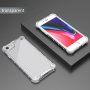 Устойчив лъскав кейс с вертикална мрежа за iPhone 7 Plus / 8 Plus - прозрачен