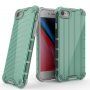 Устойчив лъскав кейс с вертикална мрежа за iPhone 7 Plus / 8 Plus - зелен