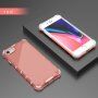 Устойчив лъскав кейс с вертикална мрежа за iPhone 7 Plus / 8 Plus - червен
