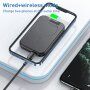 Usams MagSafe безжична пауър банка с порт USB-C - 10 000 mAh - бяла