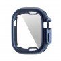 Метален калъф от мека пластмаса със защита на дисплея за Apple Watch Ultra 49mm - тъмно син