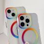 Прозрачен кейс с MagSafe за iPhone 14 Pro Max - цветовете на дъгата