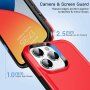 Устойчив защитен кейс за iPhone 14 Pro Max - червен