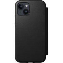 Nomad Leather Folio флип калъф с MagSafe за iPhone 14 - черно