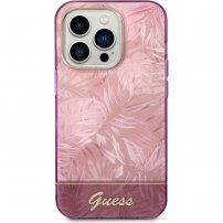 Guess Jungle кейс за iPhone 14 Pro Max - розов