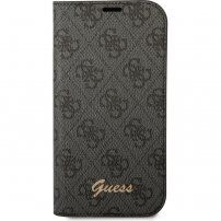 Guess 4G Metal Camera Outline флип калъф за iPhone 14 Pro - черно